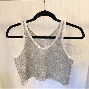 Zara metallic silver crop top